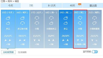 抚州天气预报30天查询（抚州天气预报30天查询结果）